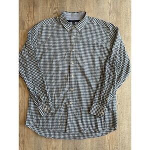 Tommy Hilfiger Classic Fit Button Down Shirt Mens XL Gingham Check Long Sleeve